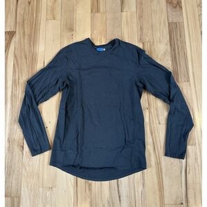 Swrve Long Sleeve Shirt Mens Medium Gray Cotton Modal Tee Cycling